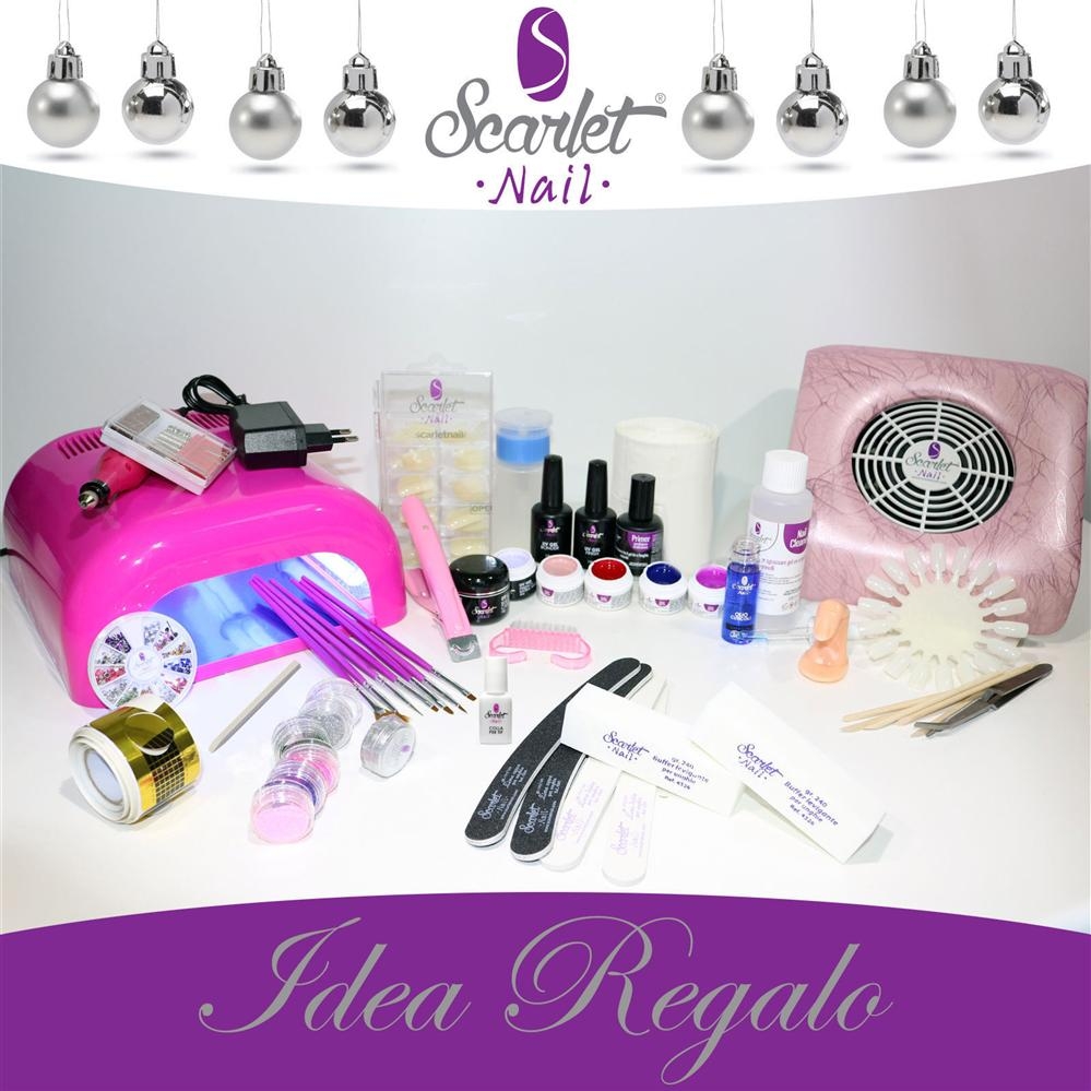 Kit ricostruzione unghie Professional 8 gel uv Scarlet Nail