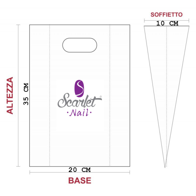 200 Shopper Scarlet Nail 20x35x10 - immagine 2