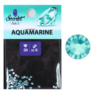 Strass 50 pz S6 Aquamarine 2mm
