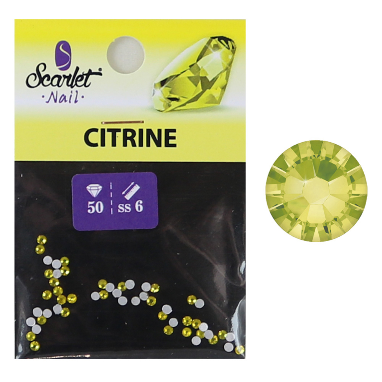 Strass 50 pz S6 Citrine 2mm