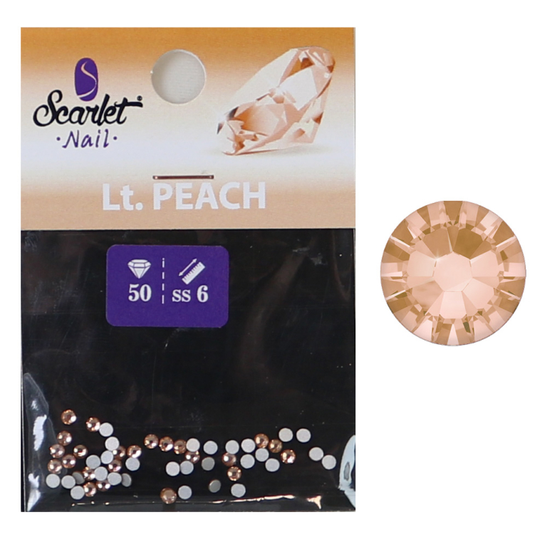 Strass 50 pz S6 Lt Peach 2mm