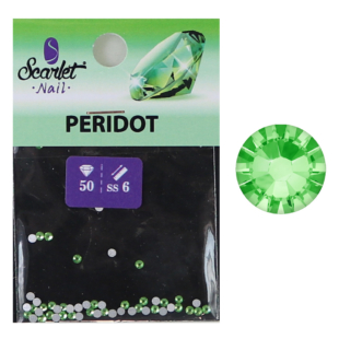 Strass 50 pz S6 Peridot 2mm