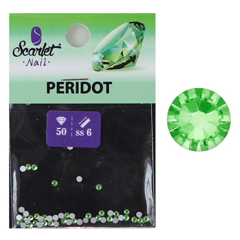 Strass 50 pz S6 Peridot 2mm