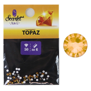 Strass 50 pz S6 Topaz 2mm