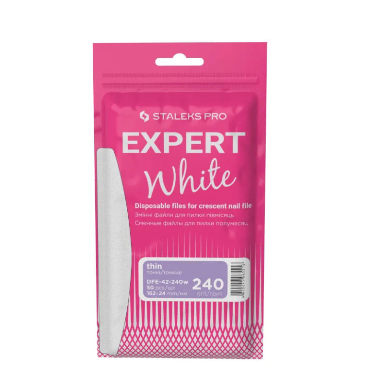 50 pezzi ricarica adesive bianche per lima base mezzaluna sottile expert 42 grana 240