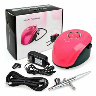 Aerografo Mini Air Compressor Pink