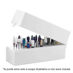 Cofanetto Bianco porta punte fresa 30 posizioni