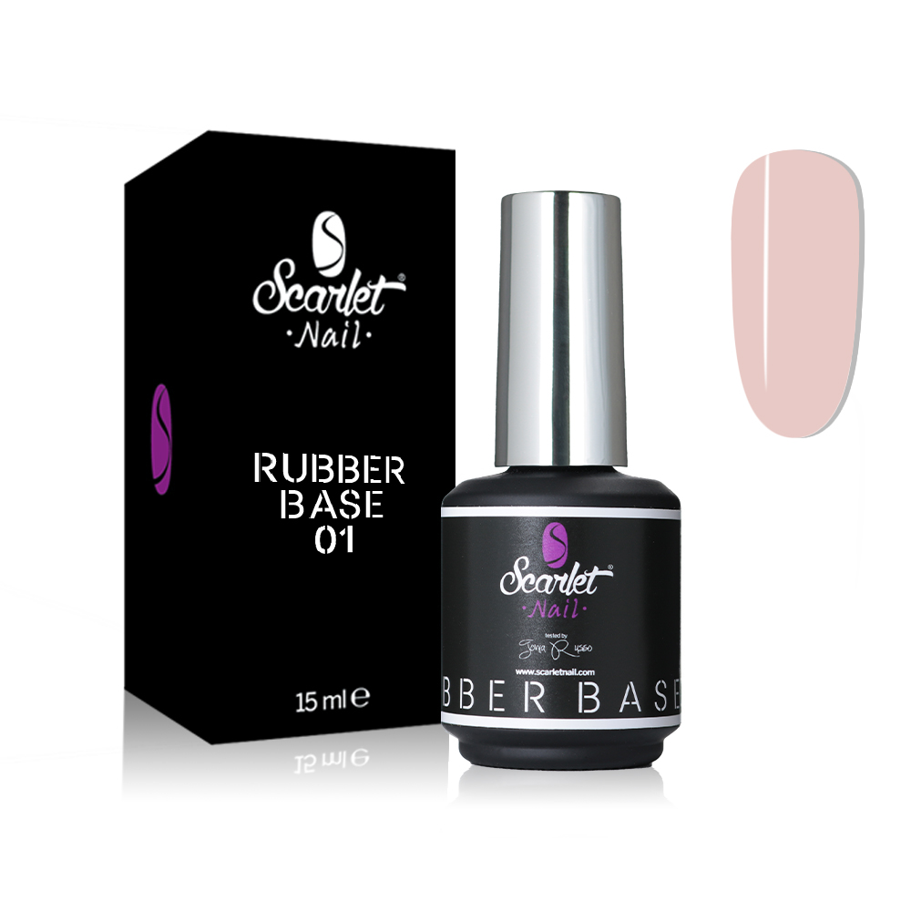 Rubber Base Soak Off 01 15 ml Scarlet Nail