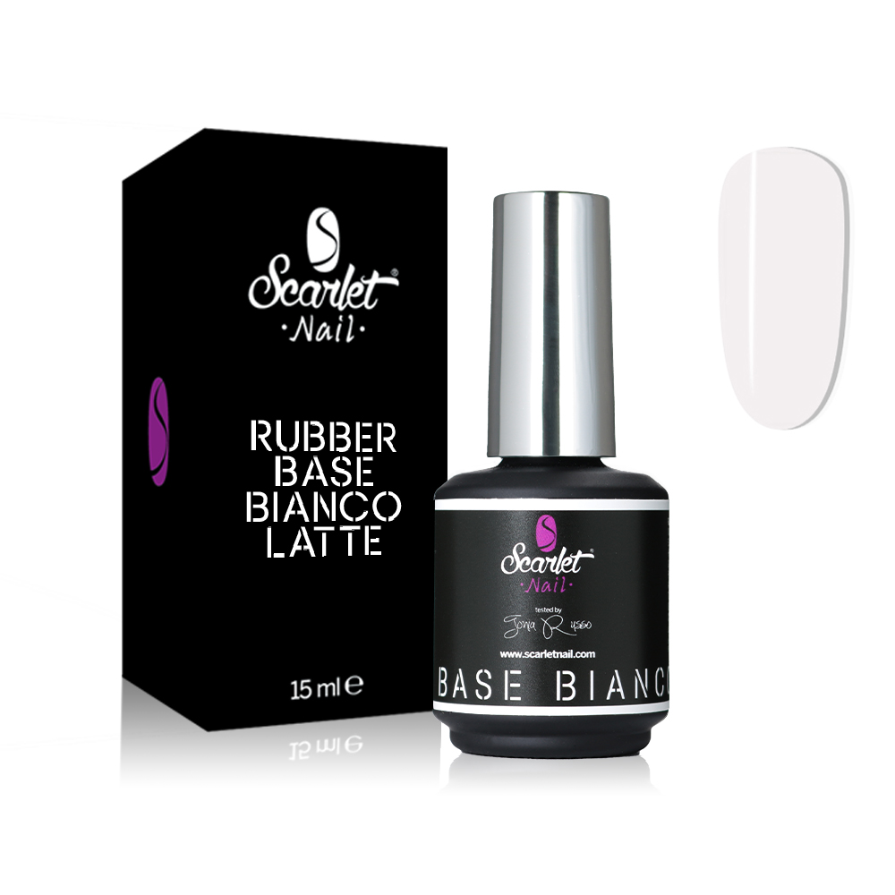 Rubber Base Soak Off Bianco Latte 15 ml Scarlet Nail