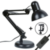 lampada da scrivania attacco e27 nera 60w
