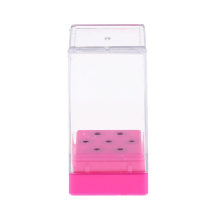 Astuccio pink porta punte fresa 7 posizioni
