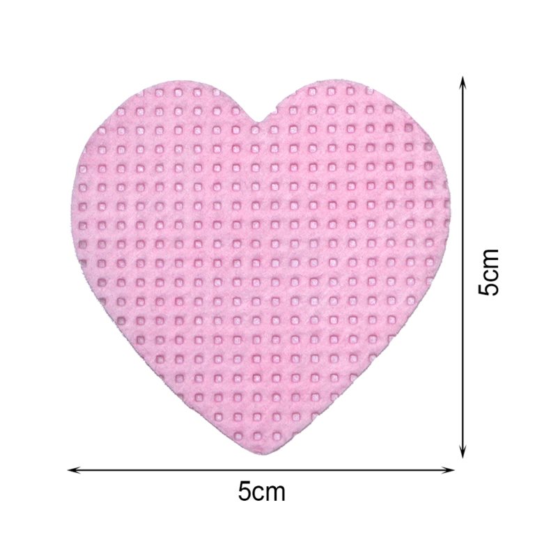 200 pads cuore pretagliati high quality pink - immagine 2