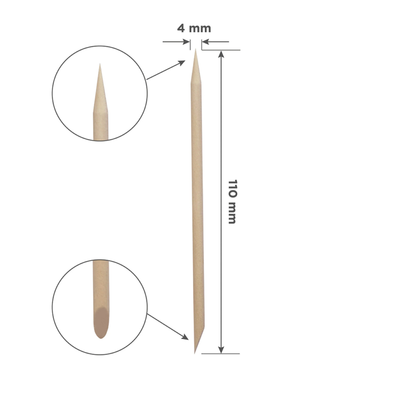 Bastoncino d'arancio STALEKS PRO per manicure, legno 150 mm (100 pz) - immagine 2