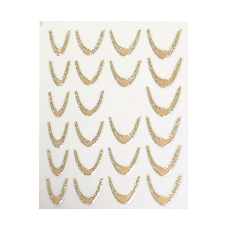 Stickers French Oro Glitter