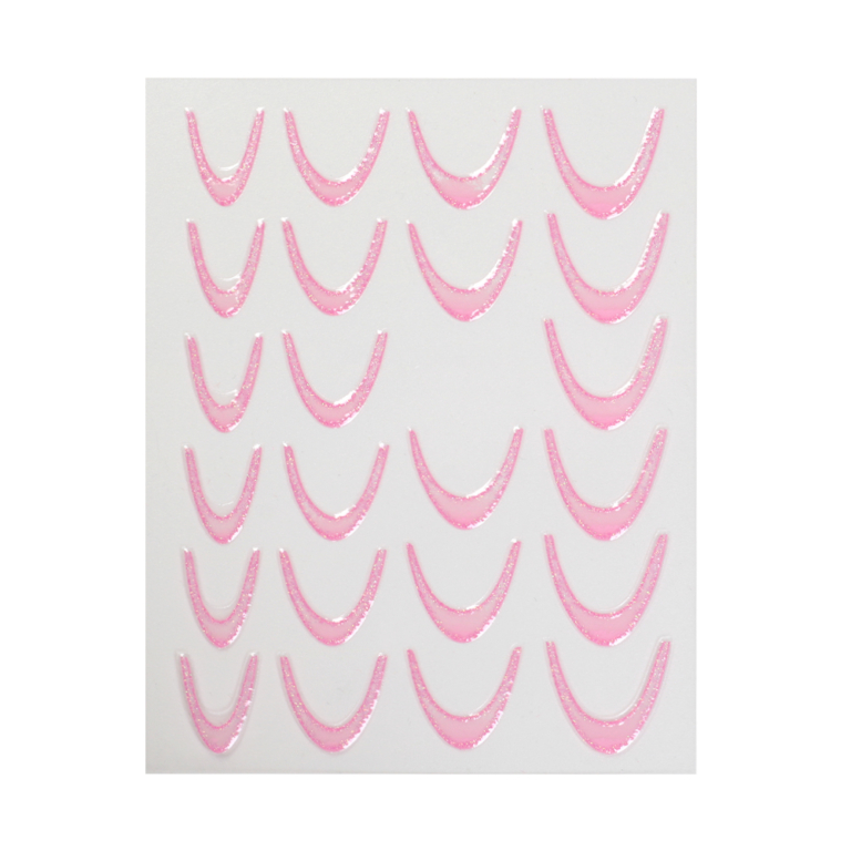 Stickers French Rosa Glitter