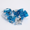 flakes nail art argento blu