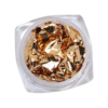 flakes nail art gold