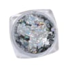 flakes nail art silver holo