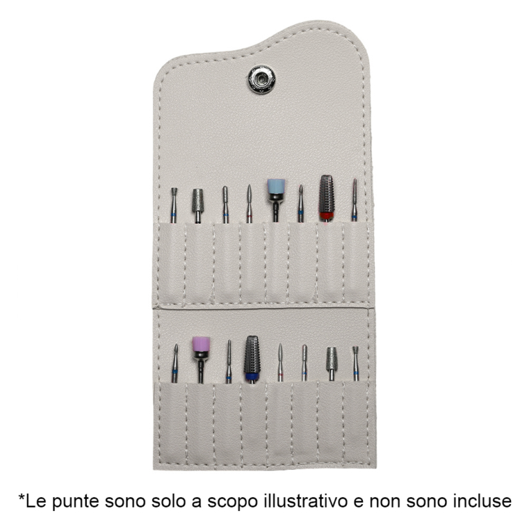 Astuccio Porta Punte Fresa Small White