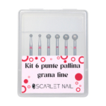 Kit 6 punte fresa Pallina Grana Fine