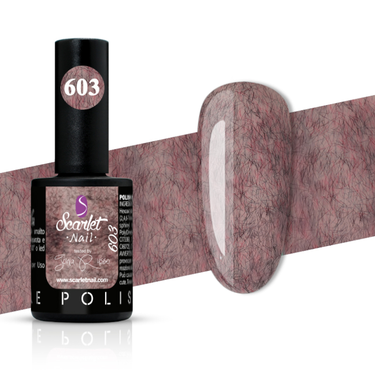 Smalto Semipermanente Effetto Marmo Black/Red 603 12 Ml