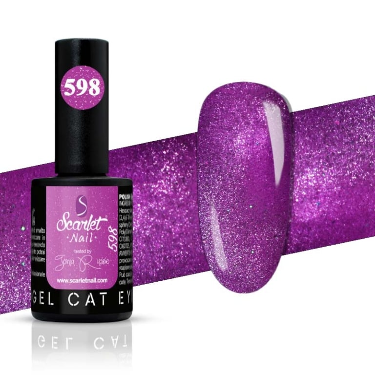 smalto semipermanente cat eye glass 598 scarlet nail 12 ml 2