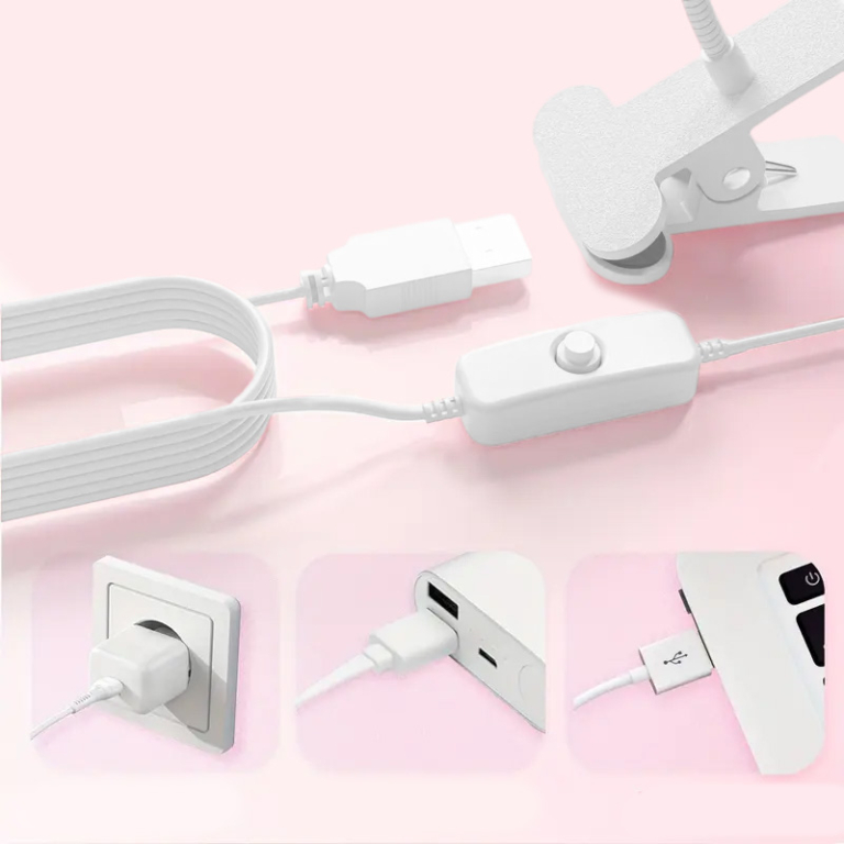 Mini Lampada Led 3w con Pinza White - immagine 2