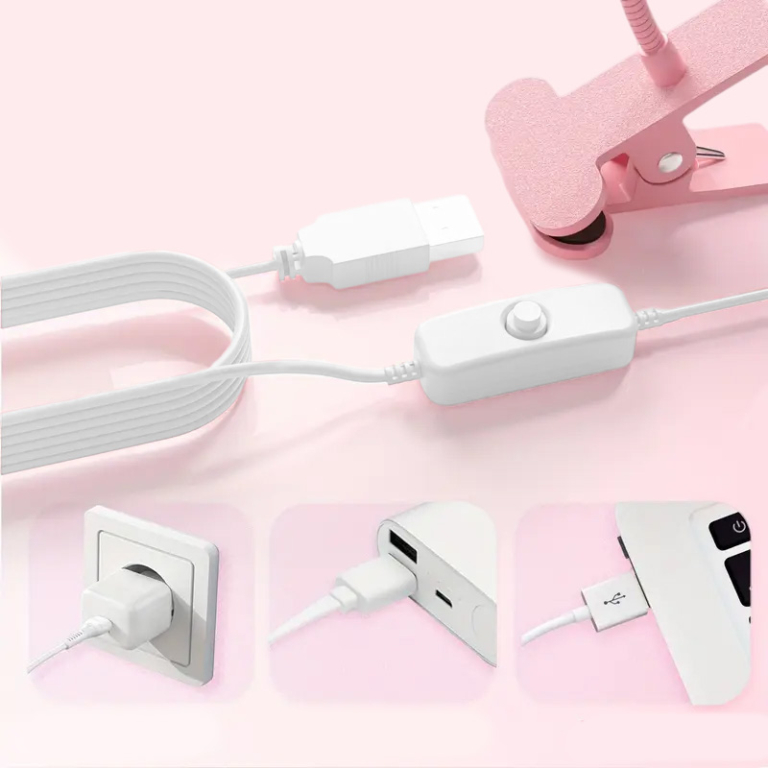 Mini Lampada Led 3w con Pinza Pink - immagine 2