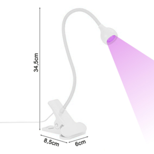 Mini Lampada Led 3w con Pinza White