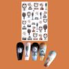 stickers natale 5d cod 18 happy new year orange