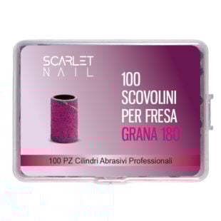 100 Scovolini rosa gr. 180 Abrasivi per fresa